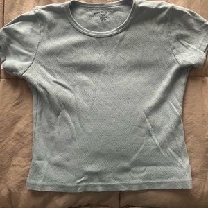 Brandy melville embroidered hearts baby tee